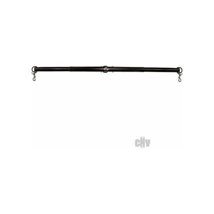 Edge Adjustable Spreader Bar - Versatile Anodized Aluminum BDSM Restraint Device for Enhanced Intimacy - Model EASB-01 - Unisex - Full Body Pleasure - Black