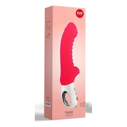 FunFactory Tiger G5 India Red - Powerful Silicone Vibrator for Intense G-Spot or Prostate Stimulation - Adult Naughty Store