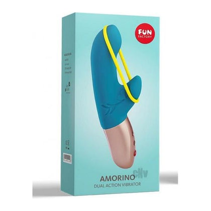 Amorino Petrol Dual Action Vibrator - Model AMR-1234 - For Women - Clitoral and G-Spot Stimulation - Petrol Blue