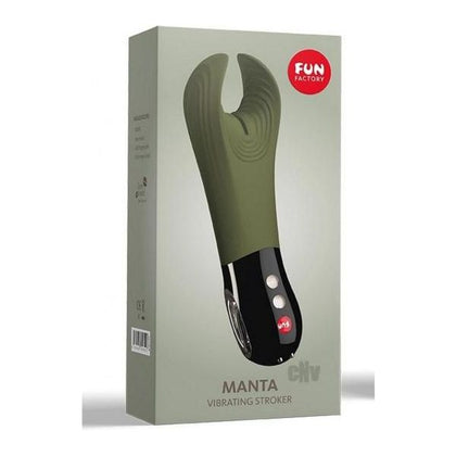 Introducing the FunFactory MANTA MOSS GREEN Penis Vibrator - Model MMG-1001: A Versatile Pleasure Companion for Mind-Blowing Partner and Solo Play