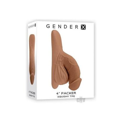 Gx TPE Packer 4 Medium - Realistic Textured Penis and Balls for Transgender Men - Lifelike Pleasure Toy - Black