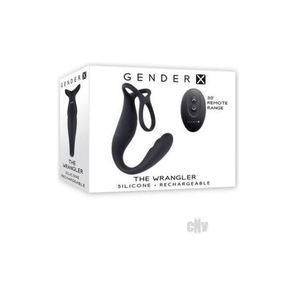 Introducing the Gx Wrangler Black: The Ultimate Dual Motor Remote Control Vibrating Pleasure Toy for Him and Her - Adult Naughty Store