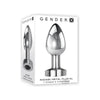 Gx Sensual Pleasures Rockin Metal Plug XL - Luxurious Vibrating Anal Toy for Unforgettable Intimacy - Model GX-APXL - Unisex - Anal Stimulation - Silver - Adult Naughty Store