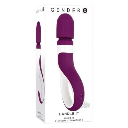 Gx Handle It Purple-White Wand Vibrator - Powerful 8-Speed Vibrations for Intense Pleasure - Adult Naughty Store