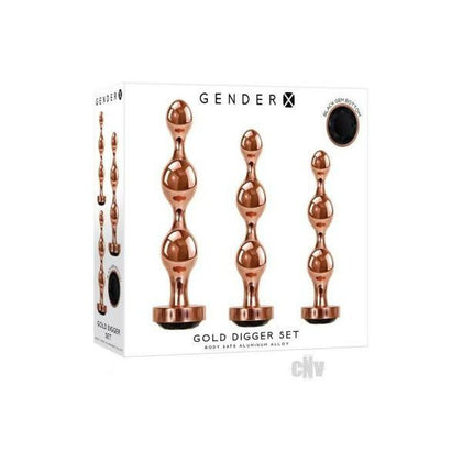 Gx Gold Digger Set 3pc Rose Gold-Black
Introducing the Gx Gold Digger Set: The Ultimate Pleasure Experience for All Genders - 3-Piece Rose Gold-Black Metal Plug Collection - Adult Naughty Store