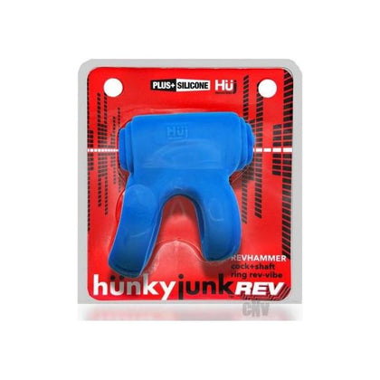 Hünkyjunk Revhammer Teal Ice Reverb Cockring and Shaft-Strapped Vibrating Toy for Men - Model RJ-2021 - Enhances Pleasure for Both Partners - Teal
