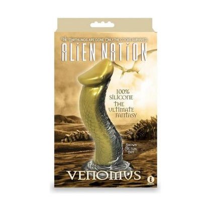 Alien Nation Venomus Gold Cobra Creature Dildo - Model V1001 - Unisex - Intense Pleasure - Metallic Gold - Adult Naughty Store