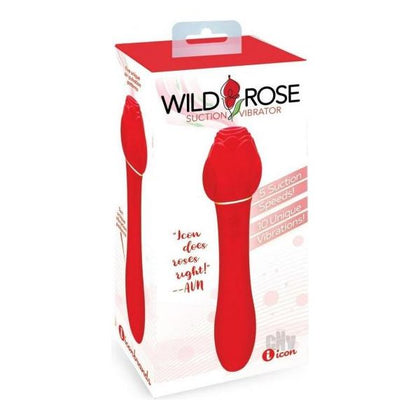Wild Rose Recharge Suction Plus Red - Luxurious Silicone Vibrating Rose Suction Stimulator for Women's Intimate Pleasure