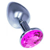 Introducing the Bejeweled Starter Stainless Plug Pink Jewel - The Perfect Erotic Twist for Doggystyle Pleasure - Adult Naughty Store