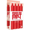 Introducing the Sensual Warm Drip Candles Red Hot 4 Pack by Make Me Melt: The Ultimate BDSM Wax-Play Experience for All Genders, Perfect for Sensual Pleasure in a Fiery Red Hue - Adult Naughty Store