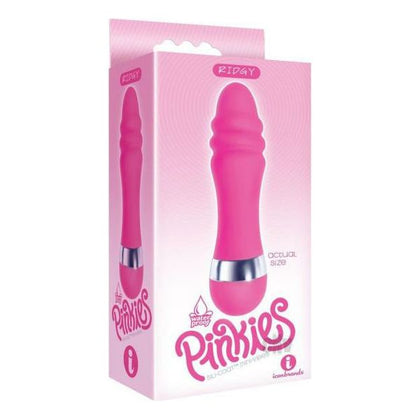 Pinkies Ridgy Mini-Vibes - Powerful Variable-Speed Silicone Coated Pleasure Toys for Women - G-Spot Stimulation - Pink - Adult Naughty Store