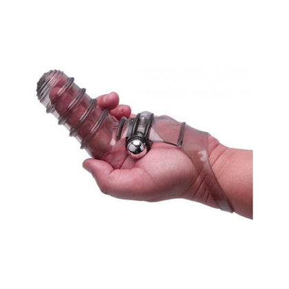 SensaPleasure Vibrofinger Ribbed Finger Massager Smoke - The Ultimate Dual Stimulation Pleasure Companion for Intense Orgasms - Adult Naughty Store