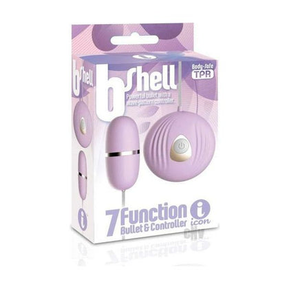 9 B-Shell Bullet Vibe Purple - Powerful 7-Function Remote Control Vibrator for Women - Intense Pleasure in a Stylish Compact Design