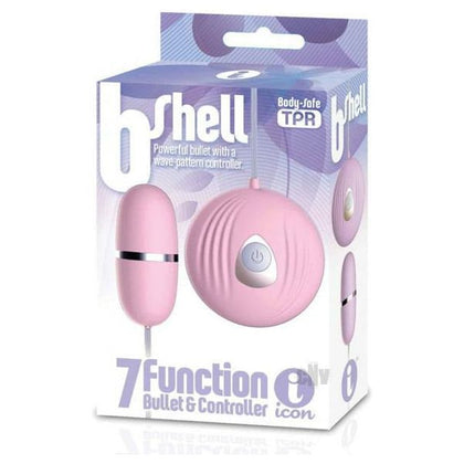 B-Shell Bullet Vibe Pink - Powerful 7-Function Remote Controlled Pleasure Stimulator for Women - Adult Naughty Store