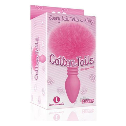 Icon 9 Cottontails Bunny Plug Ribbed Pink - Premium Rabbit-Style Anal Toy for Women - Adult Naughty Store