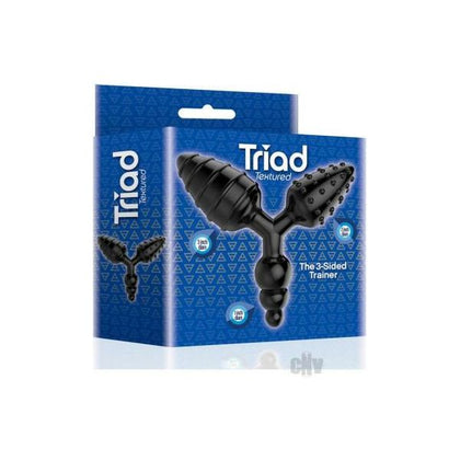 9 Triad 3 Way Plug Textured - The Ultimate Pleasure Trainer for All Genders - Model TTP-9001 - Black