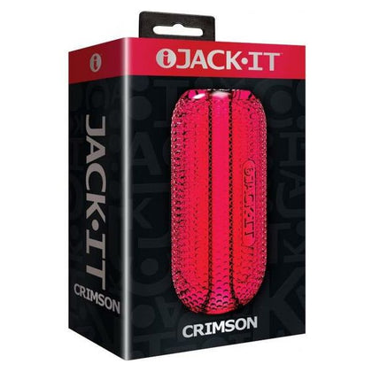 JackIt! Crimson Ergonomic Handheld Stroker - Model X1 - Male - Intense Pleasure - Red - Adult Naughty Store