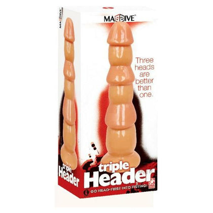 Introducing the Pleasure Pro Triple Header 3 Dick Head Dildo - The Ultimate Pleasure Experience for All Genders! - Adult Naughty Store