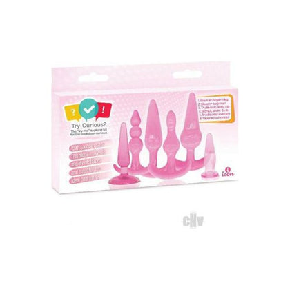 Introducing the Luxurious Curious Anal Plug Kit Pink: A Sensational Ass-Play Exploration Set for All Genders and Pleasure Seekers!
