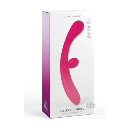Jimmyjane Reflexx Rabbit 3 Dual Stimulating G-Spot and Clitoral Vibrator - Fuchsia - For a Customisable and Luxurious Pleasure Experience