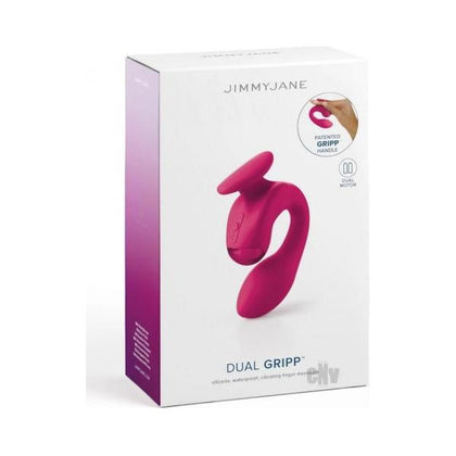 Jimmyjane Dual Gripp Pink G-Spot and Clitoral Vibrator - Model: Dual Gripp - Feminine Pleasure - Pink