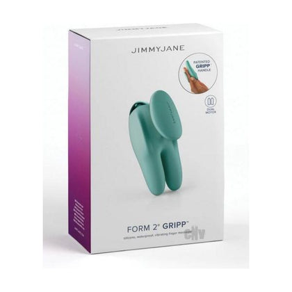 Jimmyjane Teal Silicone Clitoral Stimulator Form 2 Gripp (E505) for Women - Award-Winning Dual Ear Vibrator