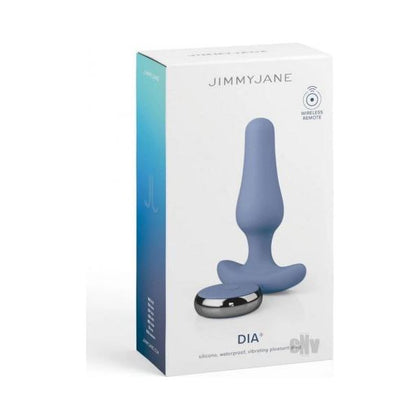 Jimmyjane Dia Blue Rechargeable Remote Vibrating Anal Plug - Dia - Expertly Designed Vibrating Plug for Couples Play - Blue