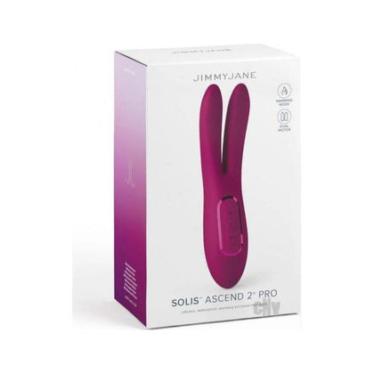 Jimmyjane Dual-Ear Silicone Massager - Solis Ascend 2 Pro Purple - Versatile Pleasure Toy for Intense Stimulation - Unisex - Internal or External Use
