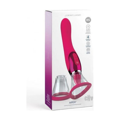 Jimmyjane Apex Pink 4-in-1 Silicone Oral Sex Simulator Model A1 for Women - Clitoral, Nipple, G-spot, and Anal Stimulation