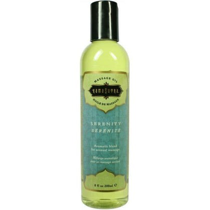 Kama Sutra Aromatic Massage Oil Serenity 8oz - Calming Blend with Marjoram, Geranium, and Lavender - Adult Naughty Store