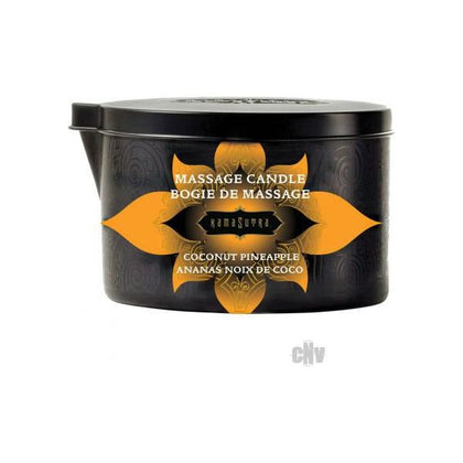 Kama Sutra Massage Candle - Coconut Pineapple Scented Sensual Massage Oil Candle for Couples - Model: Coconut Pineapple - Gender: Unisex - Pleasure Area: Full Body - Color: Creamy White - Adult Naughty Store