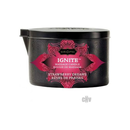 Kama Sutra Strawberry Dreams Massage Candle - Sensual Shea Butter & Vitamin E Infused Aromatherapy Candle for Warm, Luxurious Massage - Wax Free, Low Temperature Burn - Perfect for Couples' I - Adult Naughty Store