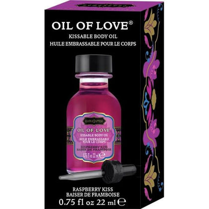 Kama Sutra Oil of Love Raspberry Kiss .75oz - Sensual Water-Based Arousal Oil for Intimate Moments - Adult Naughty Store