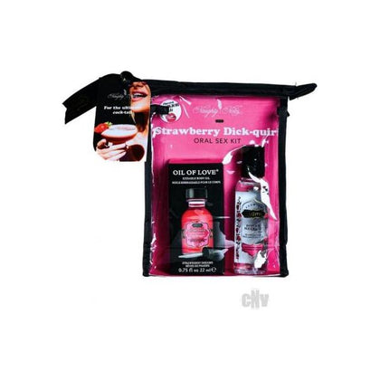 LoveHoney Strawberry Dick-quiri Oral Sex Kit - Model: Strawberry Dreams - For Couples - Full Body - Red