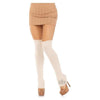 Unleash elegance and warmth with the Ivory O/S Extra Long Ribbed Knit Leg Warmers by TopStyle, perfect for all-season style and comfort. - Adult Naughty Store