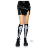 Black and White Acrylic Skeleton Over the Knee Socks by Sockify - Model SKL-001 - Unisex - Perfect for Leg Fetish and Costume Parties - One Size Fits Most - Adult Naughty Store