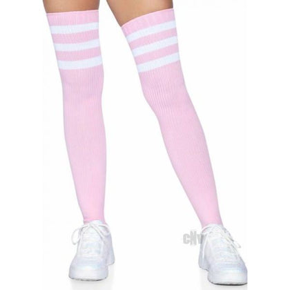 Athlete Thigh Hi 3 Stripe Top - Women's Lingerie - Model OS Lt. Pink - Pleasure Enhancing - One Size
