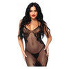 Elegant Intimates Seamless Net Lace Halter Dress Model 01 - Women's Black O/S - Adult Naughty Store