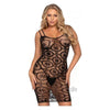 Daisy Crochet Mini Dress - Elegant and Sensual Women's Lingerie for Alluring Curves - Model DCM-001 - Black - One Size Fits All - Adult Naughty Store