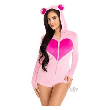 Introducing the Velvety Touch XS Pink Sweetheart Bear Romper - Model SB-001, For Women, Satisfies Every Curve 😍