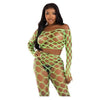 🔞 Hardcore Crop Footless Tights by Hardcore: Neon Green Net Two-Piece Set for All Genders, Perfect for the Ultimate Erotic Adventure 🟢 - Adult Naughty Store