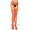 Seductive Lycra Industrial Net Stockings O/S Red - Intensify Your Sensual Appeal with These Alluring Hosiery Essentials