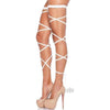Elegant Intimates Garter Leg Wrap Set - O/S White - Model 123456 - Women's Lingerie for Sensual Thigh Play