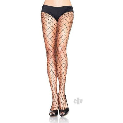 Leg Avenue Fence Net Pantyhose Plus Size Black - Sensual Sheer Hosiery for Women's Intimate Delights