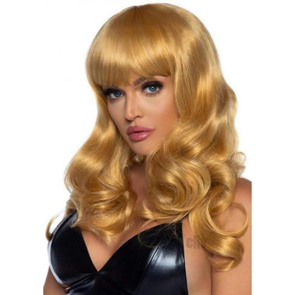 Misfit Long Wavy Bang Wig - Dark Blond (O/S) - Unisex - Versatile Hairpiece for a Glamorous Look