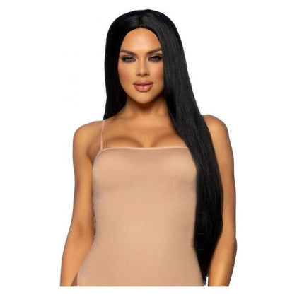 Seductive Beauty: Long Straight 33 Center Part Wig - O/S Black - Adult Naughty Store