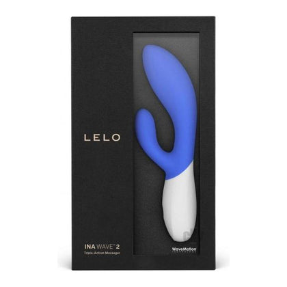 LELO INA WAVE 2 Rabbit Vibrator - Model 2X, Dual Stimulation for Women, G-Spot and Clitoral Pleasure, California Sky Blue