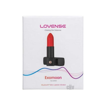 Exomoon Black/Red Lipstick Bullet Vibrator - Powerful Bluetooth Vibe for Women, Focused Stimulation, Model X-100, Discreet and Portable