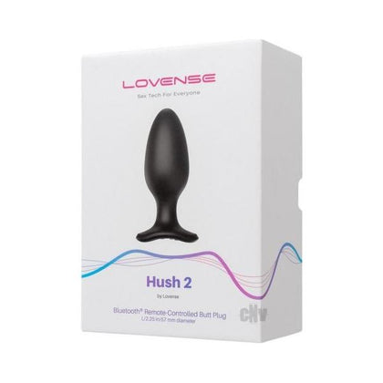 Lovense Hush 2.25 Black - Smartphone Controlled Butt Plug for Discreet Solo and Couples Play - Adult Naughty Store