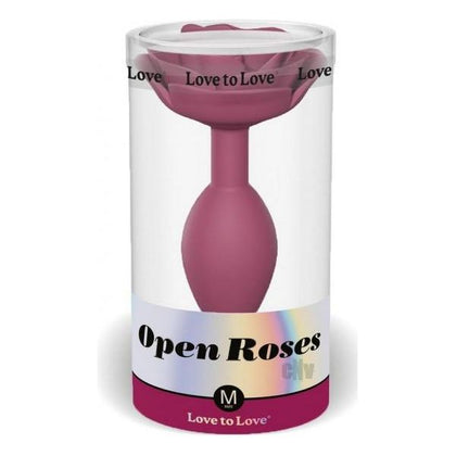 Introducing the Plum Star Open Roses Md Silicone Anal Plug - A Luxurious Pleasure Experience - Adult Naughty Store